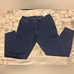 NWT J. Jill High Rise Denim Leggings, deep marine wash, size 14